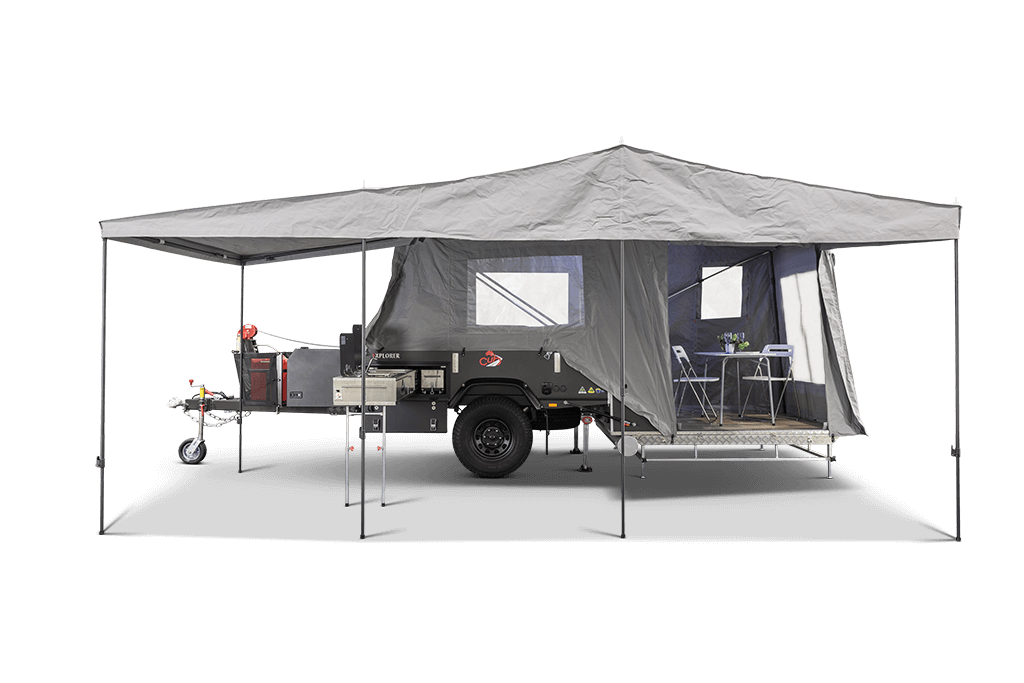 Explorer Australian Made Hard Floor Rear Folding Camper Trailers For Sale