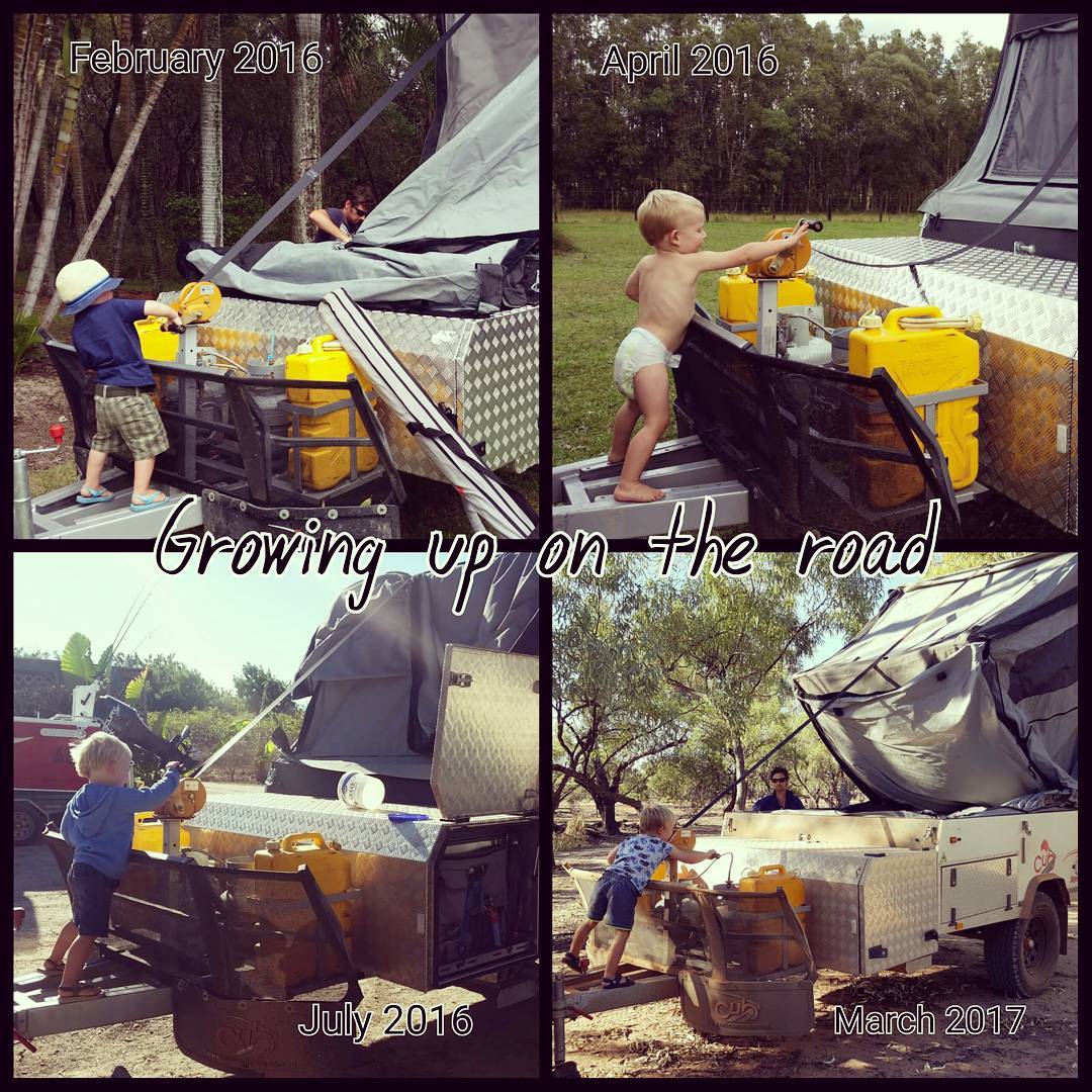 Growing up on the road - Ryan sets up the camper